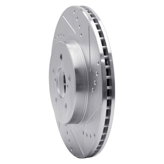 R1 Concepts® - eLINE™ Drilled and Slotted 1-Piece Front Passenger Side Brake Rotor