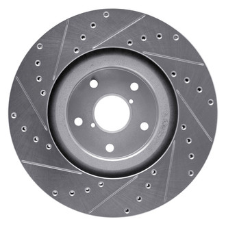 R1 Concepts® - eLINE™ Drilled and Slotted 1-Piece Front Passenger Side Brake Rotor