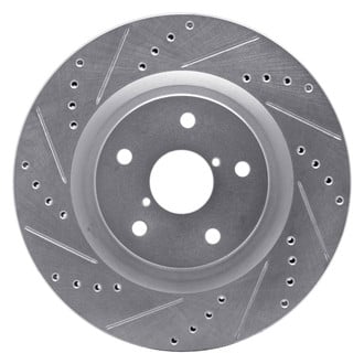 R1 Concepts® - eLINE™ Drilled and Slotted 1-Piece Front Driver Side Brake Rotor