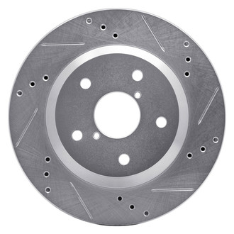 R1 Concepts® - eLINE™ Drilled and Slotted 1-Piece Rear Passenger Side Brake Rotor
