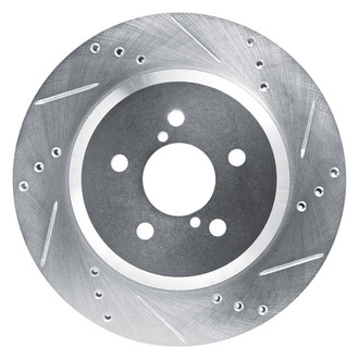 R1 Concepts® - eLINE™ Drilled and Slotted 1-Piece Rear Passenger Side Brake Rotor