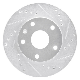 R1 Concepts® - eLINE™ Drilled and Slotted 1-Piece Front Passenger Side Brake Rotor
