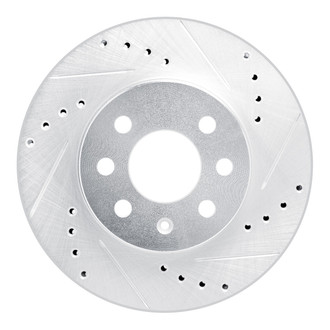 R1 Concepts® - eLINE™ Drilled and Slotted 1-Piece Front Passenger Side Brake Rotor