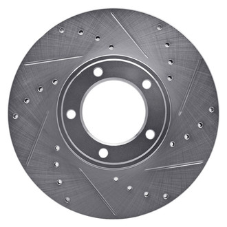 R1 Concepts® - eLINE™ Drilled and Slotted 1-Piece Front Passenger Side Brake Rotor