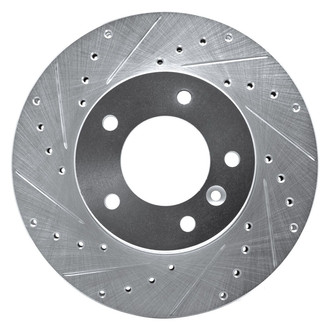 R1 Concepts® - eLINE™ Drilled and Slotted 1-Piece Front Driver Side Brake Rotor