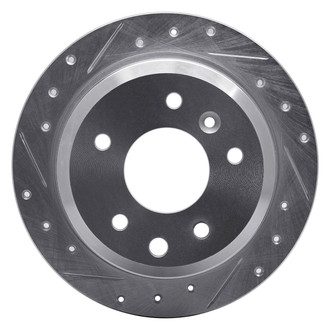 R1 Concepts® - eLINE™ Drilled and Slotted 1-Piece Rear Driver Side Brake Rotor