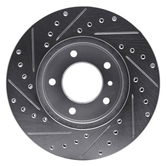 R1 Concepts® - eLINE™ Drilled and Slotted 1-Piece Front Passenger Side Brake Rotor
