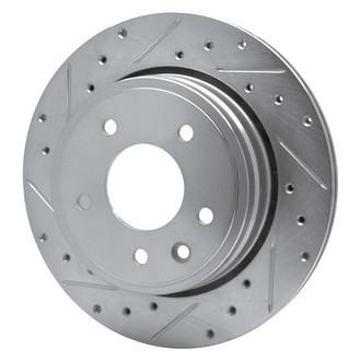 R1 Concepts® - eLINE™ Drilled and Slotted 1-Piece Rear Driver Side Brake Rotor
