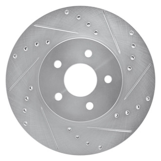 R1 Concepts® - eLINE™ Drilled and Slotted 1-Piece Front Passenger Side Brake Rotor