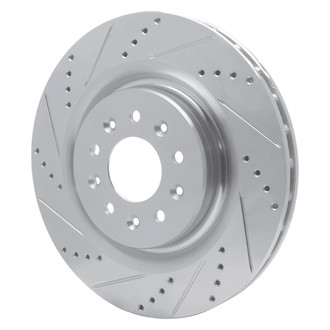 R1 Concepts® - eLINE™ Drilled and Slotted 1-Piece Front Driver Side Brake Rotor