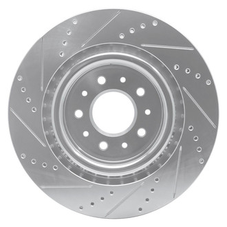 R1 Concepts® - eLINE™ Drilled and Slotted 1-Piece Front Passenger Side Brake Rotor