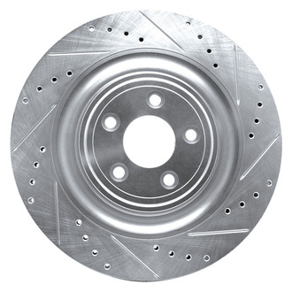 R1 Concepts® - eLINE™ Drilled and Slotted 1-Piece Rear Passenger Side Brake Rotor