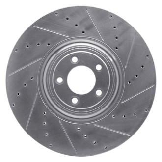R1 Concepts® - eLINE™ Drilled and Slotted 1-Piece Front Passenger Side Brake Rotor