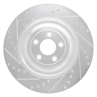 R1 Concepts® - eLINE™ Drilled and Slotted 1-Piece Rear Driver Side Brake Rotor