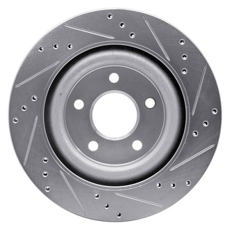 R1 Concepts® - eLINE™ Drilled and Slotted 1-Piece Rear Driver Side Brake Rotor