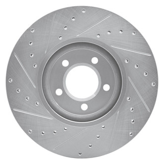 R1 Concepts® - eLINE™ Drilled and Slotted 1-Piece Front Passenger Side Brake Rotor