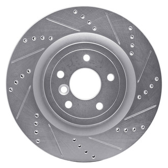 R1 Concepts® - eLINE™ Drilled and Slotted 1-Piece Rear Passenger Side Brake Rotor