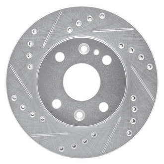 R1 Concepts® - eLINE™ Drilled and Slotted 1-Piece Front Driver Side Brake Rotor