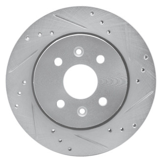 R1 Concepts® - eLINE™ Drilled and Slotted 1-Piece Front Passenger Side Brake Rotor