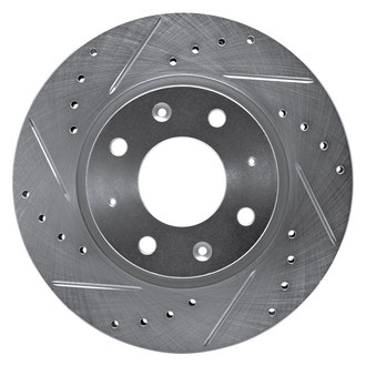 R1 Concepts® - eLINE™ Drilled and Slotted 1-Piece Front Driver Side Brake Rotor