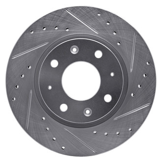 R1 Concepts® - eLINE™ Drilled and Slotted 1-Piece Front Passenger Side Brake Rotor