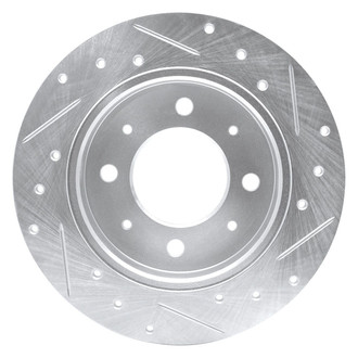 R1 Concepts® - eLINE™ Drilled and Slotted 1-Piece Rear Driver Side Brake Rotor