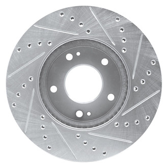 R1 Concepts® - eLINE™ Drilled and Slotted 1-Piece Front Driver Side Brake Rotor