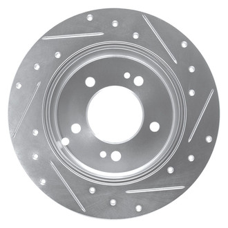 R1 Concepts® - eLINE™ Drilled and Slotted 1-Piece Rear Driver Side Brake Rotor