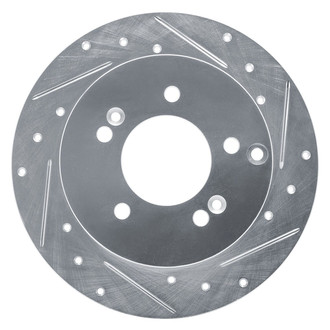 R1 Concepts® - eLINE™ Drilled and Slotted 1-Piece Rear Passenger Side Brake Rotor