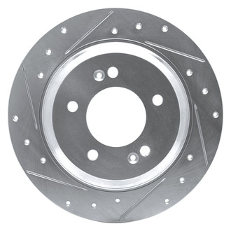 R1 Concepts® - eLINE™ Drilled and Slotted 1-Piece Rear Driver Side Brake Rotor
