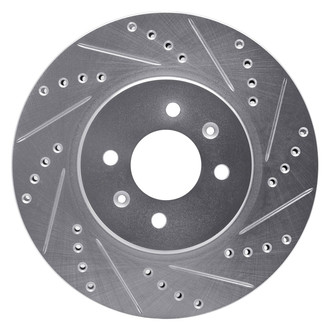 R1 Concepts® - eLINE™ Drilled and Slotted 1-Piece Front Passenger Side Brake Rotor