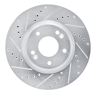 R1 Concepts® - eLINE™ Drilled and Slotted 1-Piece Front Driver Side Brake Rotor