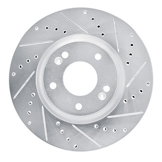 R1 Concepts® - eLINE™ Drilled and Slotted 1-Piece Front Passenger Side Brake Rotor