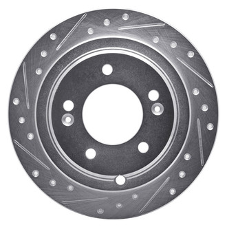 R1 Concepts® - eLINE™ Drilled and Slotted 1-Piece Rear Driver Side Brake Rotor