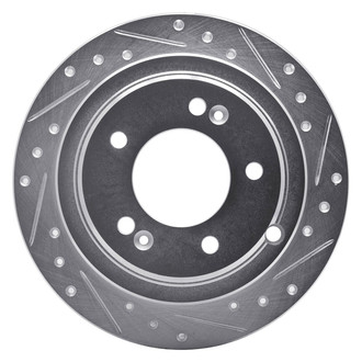 R1 Concepts® - eLINE™ Drilled and Slotted 1-Piece Rear Passenger Side Brake Rotor