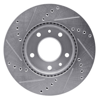 R1 Concepts® - eLINE™ Drilled and Slotted 1-Piece Front Passenger Side Brake Rotor