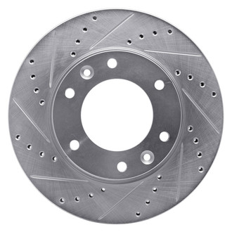 R1 Concepts® - eLINE™ Drilled and Slotted 1-Piece Front Driver Side Brake Rotor