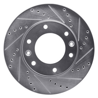 R1 Concepts® - eLINE™ Drilled and Slotted 1-Piece Front Passenger Side Brake Rotor
