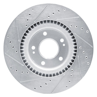 R1 Concepts® - eLINE™ Drilled and Slotted 1-Piece Front Passenger Side Brake Rotor
