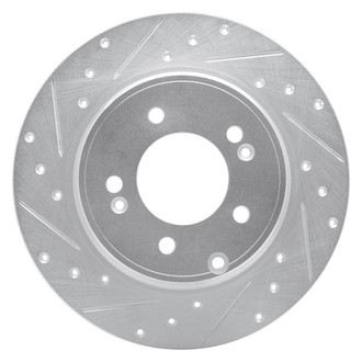 R1 Concepts® - eLINE™ Drilled and Slotted 1-Piece Rear Driver Side Brake Rotor