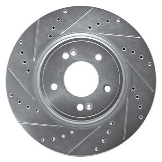 R1 Concepts® - eLINE™ Drilled and Slotted 1-Piece Front Driver Side Brake Rotor