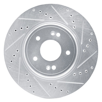 R1 Concepts® - eLINE™ Drilled and Slotted 1-Piece Front Passenger Side Brake Rotor