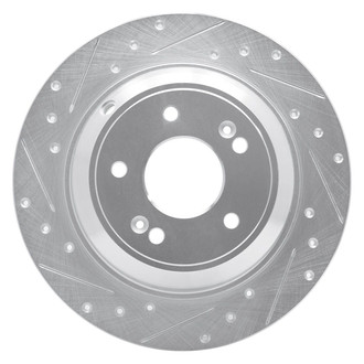R1 Concepts® - eLINE™ Drilled and Slotted 1-Piece Rear Driver Side Brake Rotor