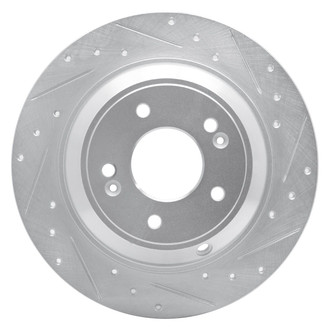 R1 Concepts® - eLINE™ Drilled and Slotted 1-Piece Rear Passenger Side Brake Rotor