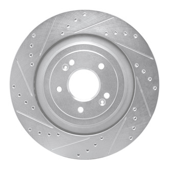 R1 Concepts® - eLINE™ Drilled and Slotted 1-Piece Rear Driver Side Brake Rotor