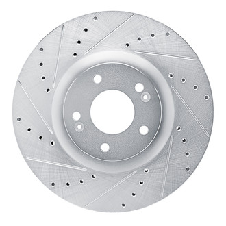 R1 Concepts® - eLINE™ Drilled and Slotted 1-Piece Front Driver Side Brake Rotor