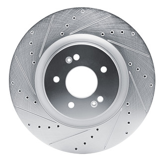 R1 Concepts® - eLINE™ Drilled and Slotted 1-Piece Front Driver Side Brake Rotor