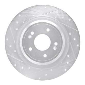 R1 Concepts® - eLINE™ Drilled and Slotted 1-Piece Rear Driver Side Brake Rotor