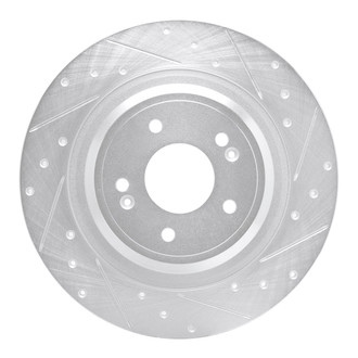 R1 Concepts® - eLINE™ Drilled and Slotted 1-Piece Rear Passenger Side Brake Rotor