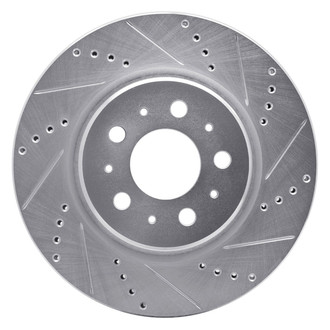 R1 Concepts® - eLINE™ Drilled and Slotted 1-Piece Front Passenger Side Brake Rotor